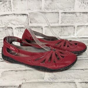 Jambu Women's Cherry Red Cutout Flats